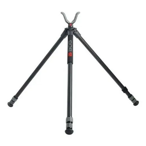Il DeadShot® Tripod è leggero e stabile, con altezza regolabile da 63 a 163 cm, gambe in alluminio durevoli e un supporto in gomma per una mira precisa.