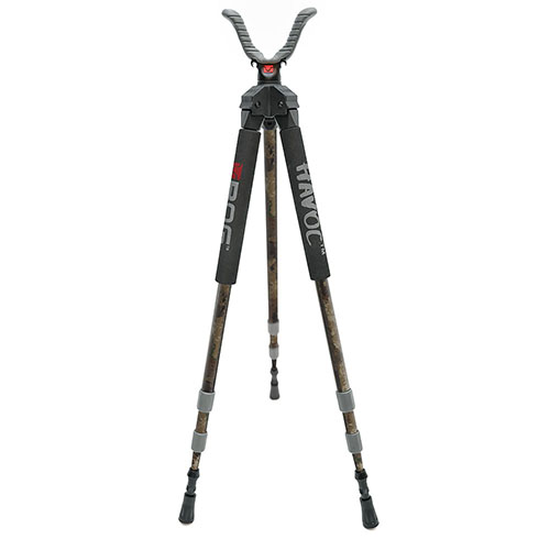 La serie Havoc di BOG™ offre un supporto di tiro stabile e portatile, con gambe a bloccaggio rapido e un yoke di tiro USR per comfort a 360 gradi.