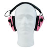 Protezione acustica Caldwell E-Max Low Profile rosa per tiratori 🎯. Amplifica suoni sotto 85 decibel e si spegne sopra. Include jack audio. Scopri di più! 🔊