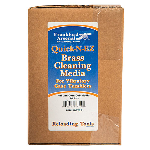 Il Frankford Arsenal Brass Cleaning Media in corncob da 7 libbre offre una pulizia efficace e una lucidatura superiore per le tue cartucce.