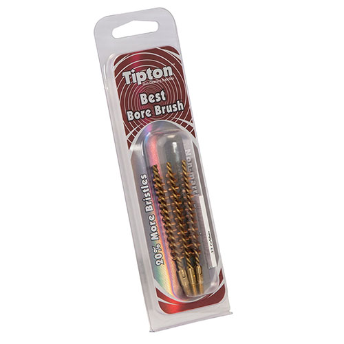 Le spazzole Tipton® Best Bore Brushes offrono la massima qualità, con un nucleo in ottone unico e il 20% in più di setole rispetto alle spazzole standard.