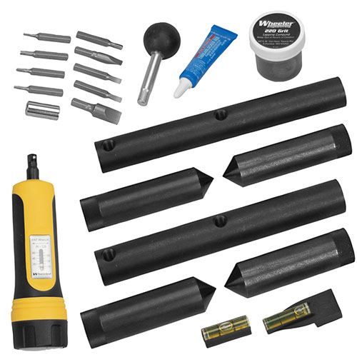 Il Wheeler Scope Mounting Kit Combo include barre di allineamento e lappatura da 1