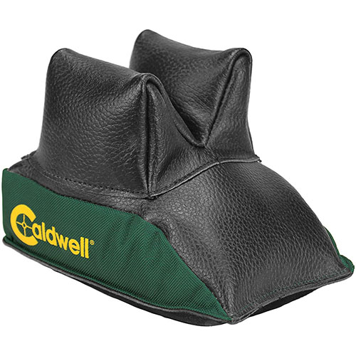 Il Caldwell Universal Rear Shooting Bag offre un supporto sicuro grazie alla pelle di alta qualità e alla poliester che mantiene la forma, compatibile con la maggior parte dei supporti anteriori.