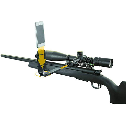 Il Caldwell® Pic Rail Phone Mount permette di montare il tuo smartphone su qualsiasi picatinny rail, ideale per riprese e visualizzazione dati durante il tiro.