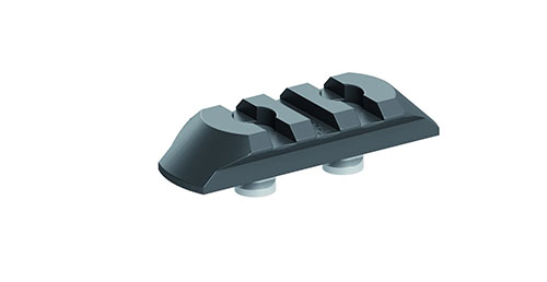 Il KeyMod Picatinny-Rail a 3 slot di ERATAC offre una solida base per accessori, garantendo versatilità e facilità di montaggio su qualsiasi sistema compatibile.