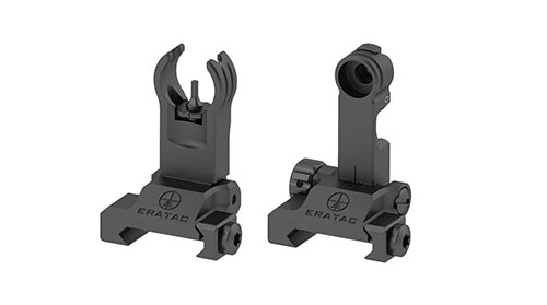 Backup Sights ERATAC offrono robustezza, precisione meccanica, design ultra-sottile e un sistema di pivot che assorbe gli urti, perfetti per ogni situazione.