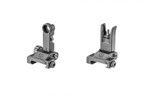 Sights Backup ERATAC: precision militare, design ultra-basso, regolazioni senza attrezzi, resistenza alla corrosione, perfetti per AR-15 e transizioni rapide.