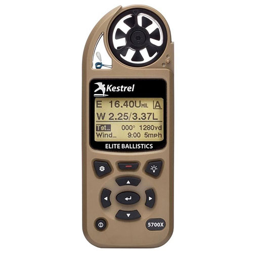 Il KESTREL 5700X Elite offre misurazioni meteorologiche complete, precisione balistica avanzata e connettività Bluetooth per tiratori di lungo raggio.