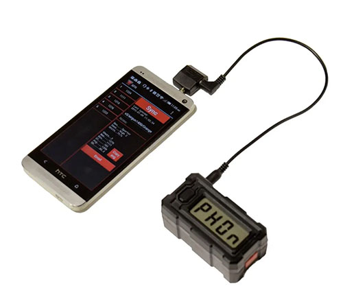 L'adattatore MagnetoSpeed XFR consente di trasferire direttamente le stringhe di colpi su dispositivi Android e iOS, per salvarle, modificarle e inviarle via email.