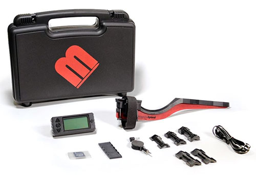 Il kit MagnetoSpeed V3 per cronografi balistici è compatibile con canne e soppressori da 1/2 a 2 pollici, offrendo maggiore tolleranza e spazio per freni di bocca.