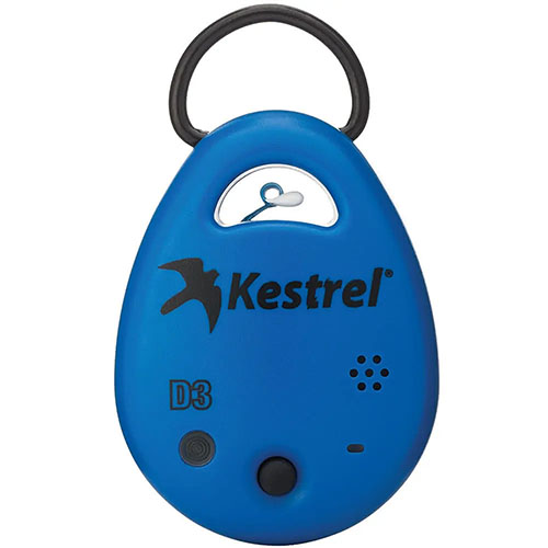 Il Kestrel DROP D3 offre misurazioni precise di temperatura, umidità e pressione, ideale per il tiro a lungo raggio e altre applicazioni professionali.