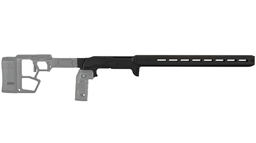 Il MDT ACC Premier GEN2 Chassis offre una piattaforma stabile con forend compatto, rail ARCA integrato e installazione semplice, migliorando precisione e bilanciamento.