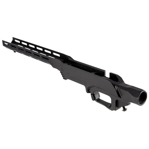 Il sistema di chassis LSS-XL Gen 2 offre un forend più lungo, compatibilità con calci AR, utilizza caricatori AICS e si adatta ad azioni Ruger American sinistrorse.