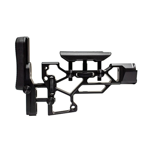 L'MDT Skeleton Rifle Stock V5 Short offre regolazioni senza attrezzi per un comfort ottimale, adattandosi perfettamente a TAC21, LSS-XL e HS3.