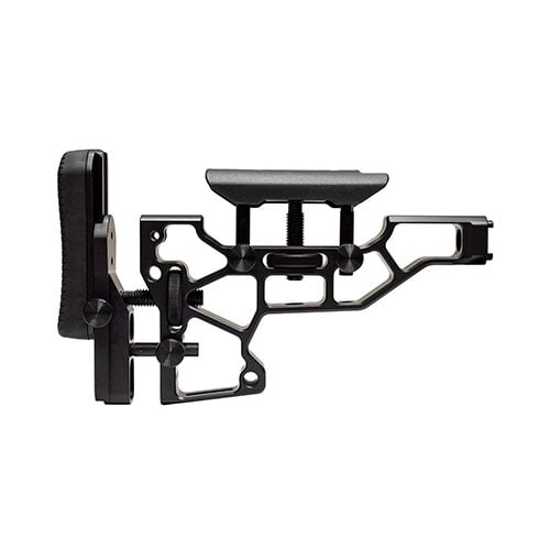 L'MDT Skeleton Rifle Stock offre regolazioni senza attrezzi per comfort e performance ottimali, adattandosi perfettamente alle chassises ACC e ESS (interfaccia XTN).