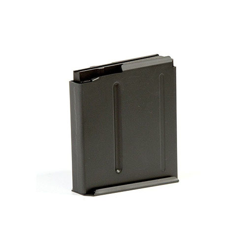 Il MDT Metal Magazine Long Action per .338 Lapua Mag offre una capacità di 5 colpi, compatibile con vari calibri magnum e lunghezza cartuccia fino a 3.615.