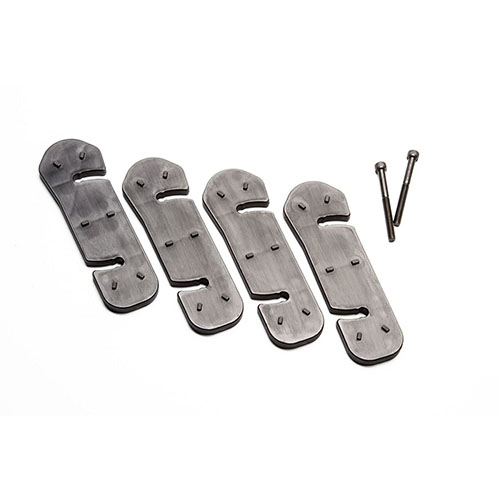 Kit di spacers MDT per buttstock, composto da 4 pezzi. Ogni spacer aggiunge 1/4" alla lunghezza di estrazione, per un comfort personalizzato e ottimale.