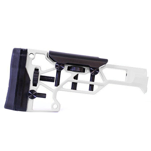 Il MDT Skeleton Rifle Stock V5 Standard offre regolazioni senza attrezzi per un comfort ottimale, adattandosi perfettamente a TAC21, LSS-XL e HS3.
