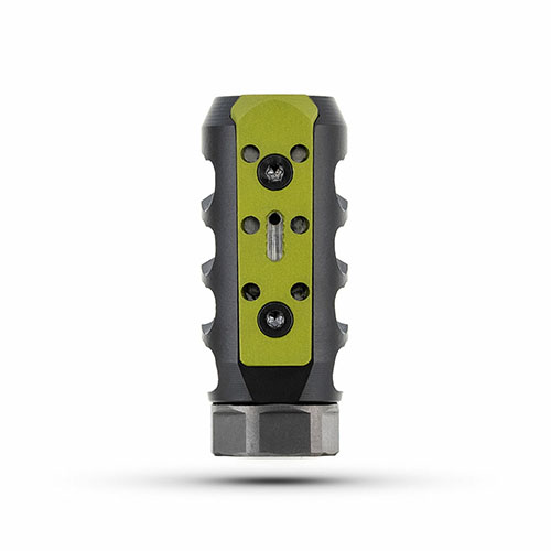 Il MDT Comp Muzzle Brake offre riduzione del rinculo, porti di deflessione gas, e un design ottimizzato per calibro, garantendo precisione e comfort al tiratore.