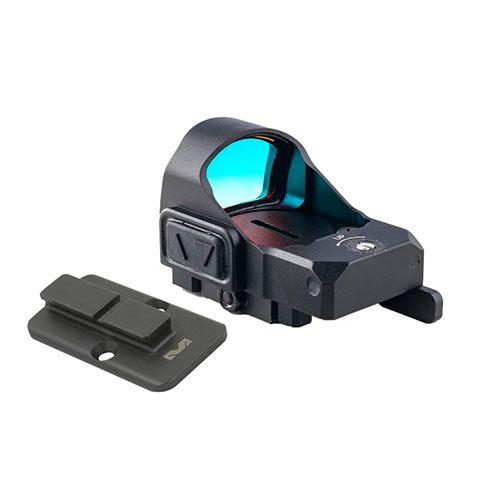 Il Mepro microRDS offre un'acquisizione rapida del bersaglio, si monta facilmente senza attrezzi e include un mirino TruDot™ come backup.