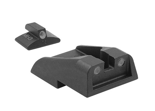 I mirini notturni auto-illuminati TRU-DOT® MEPROLIGHT® migliorano la precisione di tiro in ogni condizione di luce, aumentando l'efficienza di oltre l'85%.