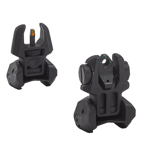 Il Mepro FRBS offre mirini di backup autoluminosi con tritio, regolabili senza attrezzi, ideali per l'uso primario o secondario, giorno e notte.