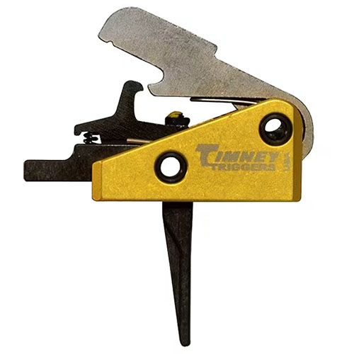 Il grilletto Timney AR15 Small Pin Straight offre un'azione pulita e fluida, senza bisogno di modifiche, garantendo durabilità e prestazioni affidabili.