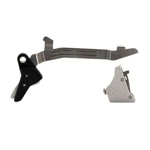 Scopri il Timney Alpha Competition UBK per Glock Gen 3-4: trigger con peso di 2.5-3lbs, acciaio inossidabile, e design migliorato per una sensazione più fluida.