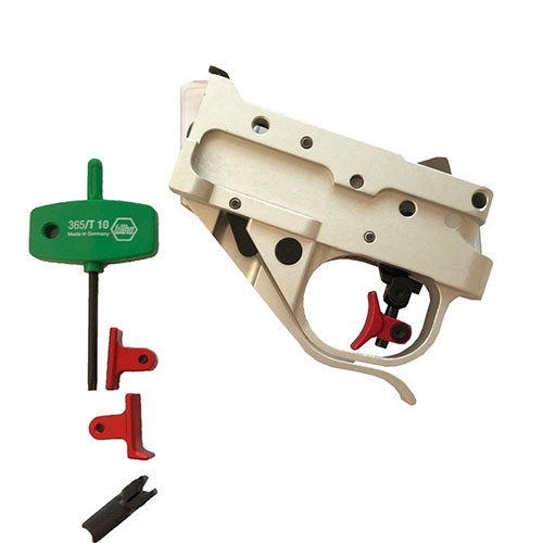 Il kit Timney Ruger 10/22 Calvin Elite offre un trigger di alta qualità, installazione facile e un rilascio prolungato per una precisione superiore.