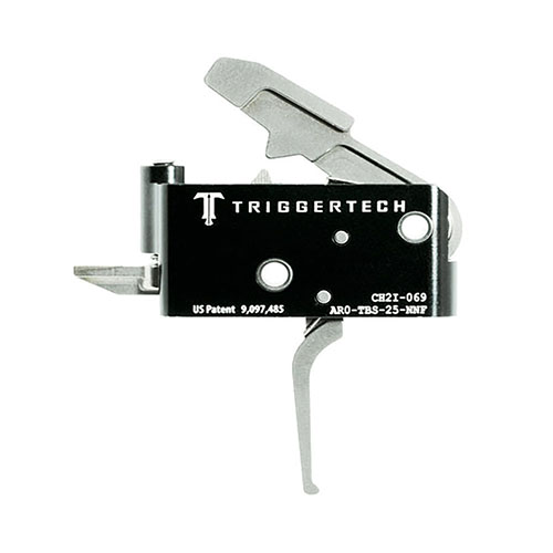 Il TRIGGERTECH AR15 offre una tecnologia Frictionless Release™, azione a due stadi, peso adattabile e resistenza alla corrosione per prestazioni affidabili.