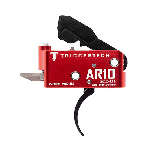 I grilletto TRIGGERTECH AR10 offre una tecnologia Frictionless Release™, azione a due stadi e affidabilità eccezionale in ogni ambiente, garantendo tiri precisi.