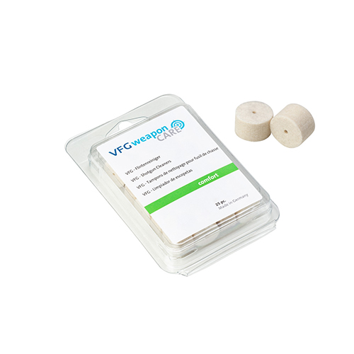 I pulitori di canna VFG COMFORT per cal. 12 gauge sono ideali per sporco leggero, lubrificazione e de-lubrificazione; contengono 25 pezzi per una pulizia efficace.