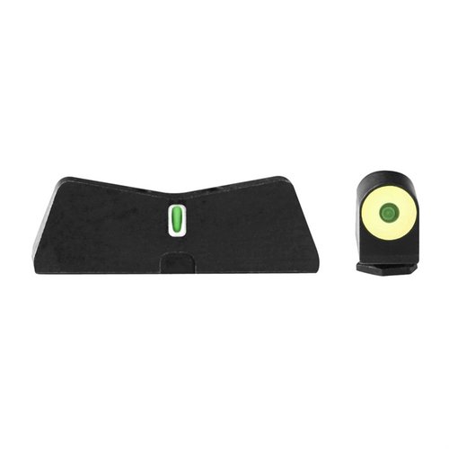 I mirini XS Sights DXT2 Big Dot offrono un sistema di puntamento intuitivo con illuminazione al trizio, ideale per una mira rapida e precisa con Glock.