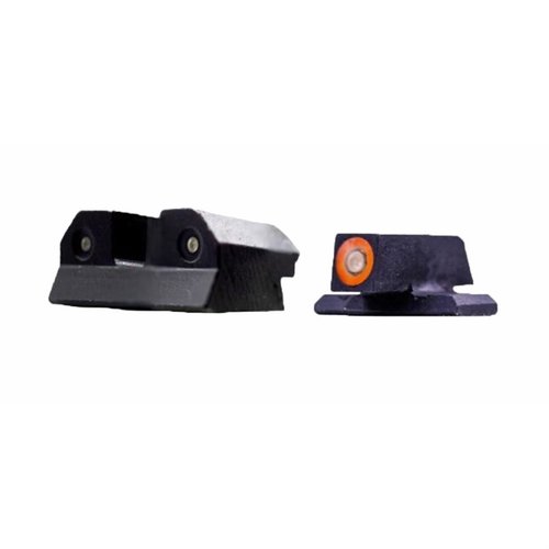 Le R3D Night Sights offrono una visione chiara con tecnologia Ember™ Glow Dot, disponibili in arancione o verde, ideali per condizioni di luce variabile.