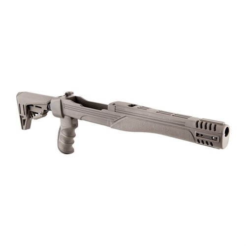 Il RUGER 10/22 Strikeforce Stock offre un calcio regolabile e pieghevole, con picatinny rails, impugnatura ergonomica e installazione facile per un'ottimale personalizzazione.