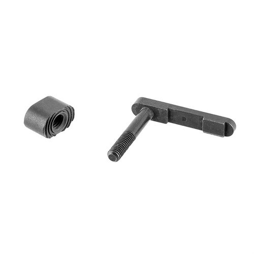 L'assemblaggio del rilascio del caricatore AR-15 di Brownells presenta un rivestimento in ossido nero e un pulsante fresato per un'operazione affidabile e precisa.