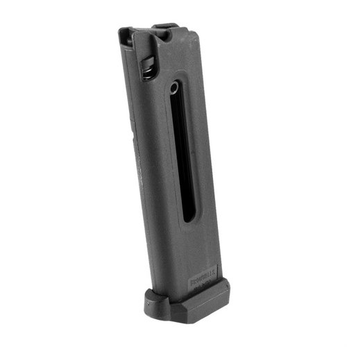 Il caricatore Brownells 1911 .22LR da 10 colpi è compatibile con diverse conversioni, realizzato in polimero resistente e ottimizzato per un'alimentazione affidabile.