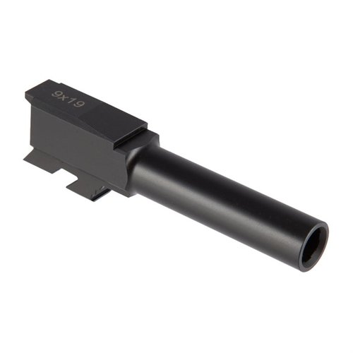 Il nostro Match-Grade Barrel per Glock® 43 in acciaio inossidabile 416R offre precisione superiore, finitura Black Nitride resistente e installazione facile.