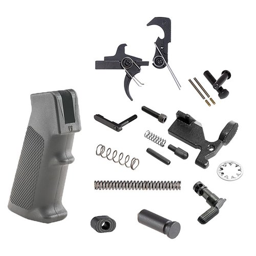 Il BRN-180 LOWER PARTS KIT di Brownells include tutti i componenti essenziali per il tuo progetto, garantendo qualità e compatibilità senza complicazioni.