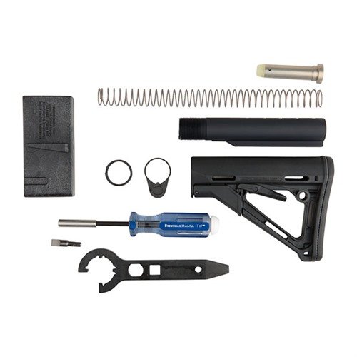 Tutto il necessario per montare il Magpul CTR sul tuo ricevitore AR-15, incluso un kit di montaggio, attrezzi e accessori di alta qualità.