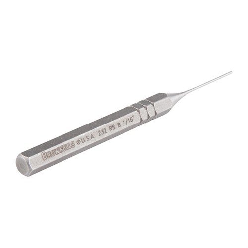 I Premium Roll Pin Punches di Brownells, realizzati in acciaio carbonio indurito, offrono precisione e durata, facilitando l'installazione e rimozione dei roll pins.