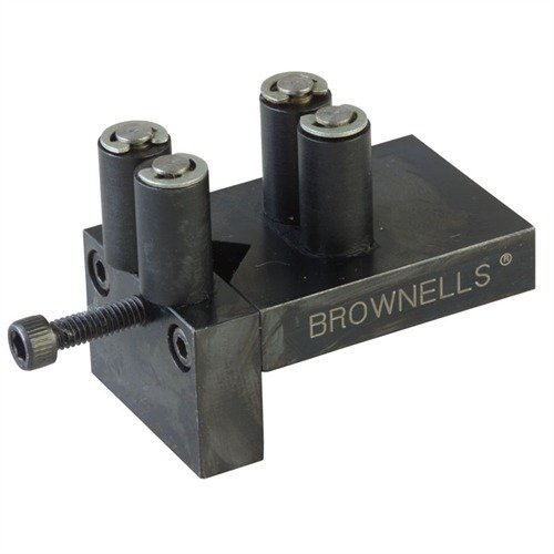 Il SCREW SLOT FIXTURE di BROWNELLS consente di tagliare scanalature per viti con precisione, semplificando l'adattamento di nuove viti e la riparazione di quelle classiche.