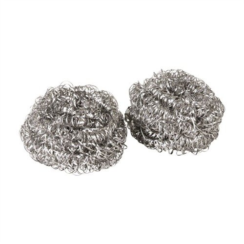 La spugna in acciaio inossidabile di Brownells rimuove piombo e ruggine senza danneggiare la finitura, ideale per pulire armi e accessori.