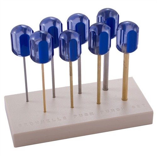 I punzoni Brownells Alignment & Push semplificano l'allineamento delle parti e l'installazione dei perni, con manico ergonomico e diverse dimensioni per ogni esigenza.