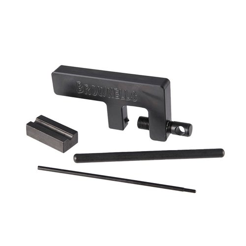 Il Brownells 1911 Plunger Tube Staking Tool è essenziale per i pistol smith, facile da usare e previene danni al telaio durante il fissaggio del plunger tube.