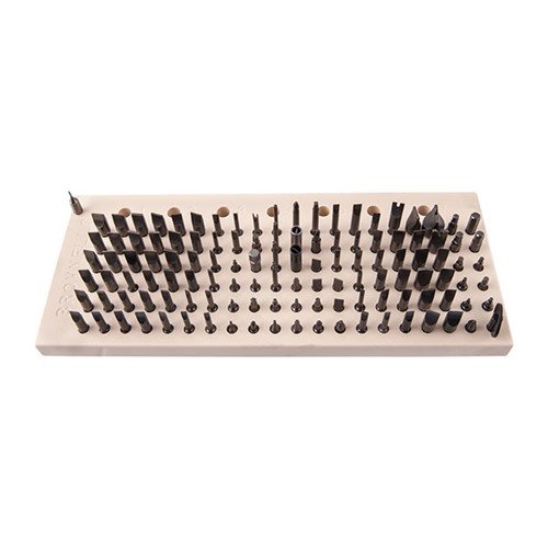 Il set MAGNA-TIP® PROFESSIONAL SUPER SET offre 120 punte in acciaio indurito, manici versatili e un sistema di avvitamento preciso per lavori di gunsmithing professionale.