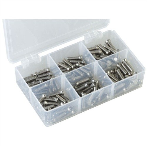 Kit con 24 viti in acciaio inox per rib, anelli e basi, disponibili in sei stili/sized. Lunghezza di 1/2" per adattarsi alle tue esigenze.