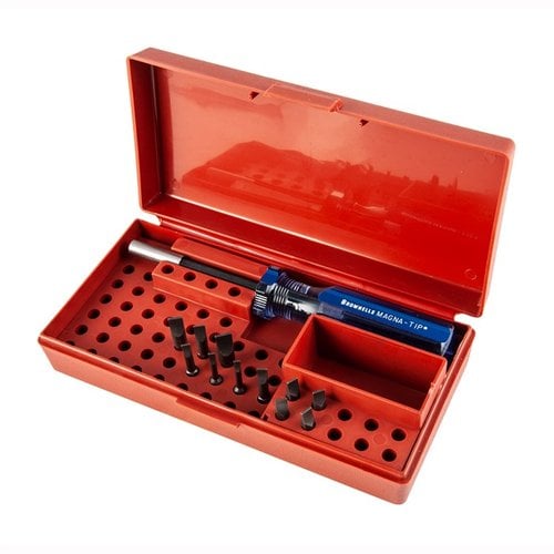 I set di cacciaviti Brownells Standard Magna-Tip® offrono una selezione completa di punte intercambiabili, costruzione durevole e design ergonomico per una manutenzione precisa.