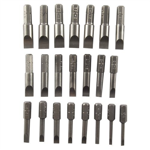 Il Brownells Magna-Tip® Super Set Add-On Pak espande il tuo set di bit con 22 punte in acciaio durevole, garantendo precisione e maggiore versatilità nella manutenzione delle armi.