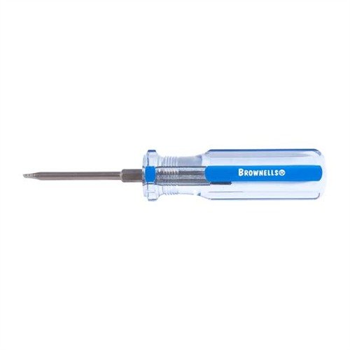 Gli screwdriver Brownells offrono punte precision-ground per una perfetta aderenza, una lunghezza corta per il controllo e manici confortevoli per tutti i tipi di viti.